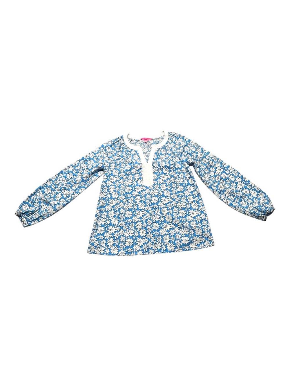 Lilly Pulitzer Camryn Tunic Women’s XS In Lunar Blue Palm Beach Petals pattern